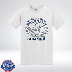 Funny Mom To Be Beach Shirt Pregnant Girl Summer Goose T-Shirt
