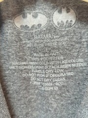 Batman men’s large L heathered gray blue red flag t-shirt polyester
