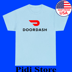 Doordash Food Delivery Driver Men’s Light Blue Size S to 3XL