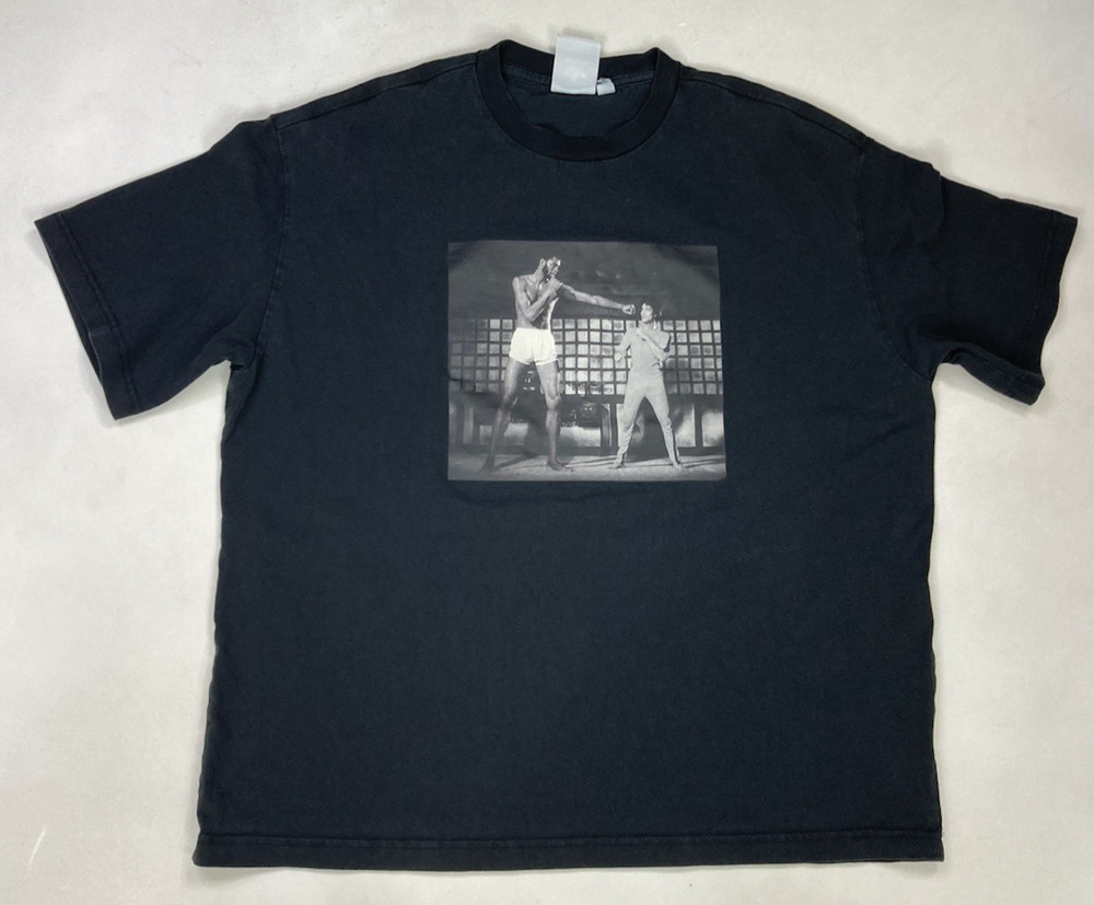 Adidas Bruce Lee Kareem Abdul Jabbar GraphicT-shirt Men XL Black Short Sleeve