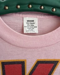 Rare Vintage 1980s KISS ‘Slave Girl’ Pink Longsleeve Tour Tee – Fits Women’s S