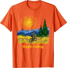 Gogh Riding Funny Cycling Van Gogh Art Bike T-Shirt