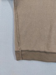 Calvin Klein Jeans Shirt Mens Large Brown Ribbed Knit Crewneck Ringer Tee Cotton