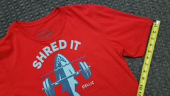 Discovery Channel Store Men’s Medium Red T Shirt Shark Week Weightlifting