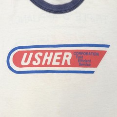 Rare VTG SCREEN STARS Usher Corporation Triple D Appliance Ringer T Shirt 80s XL