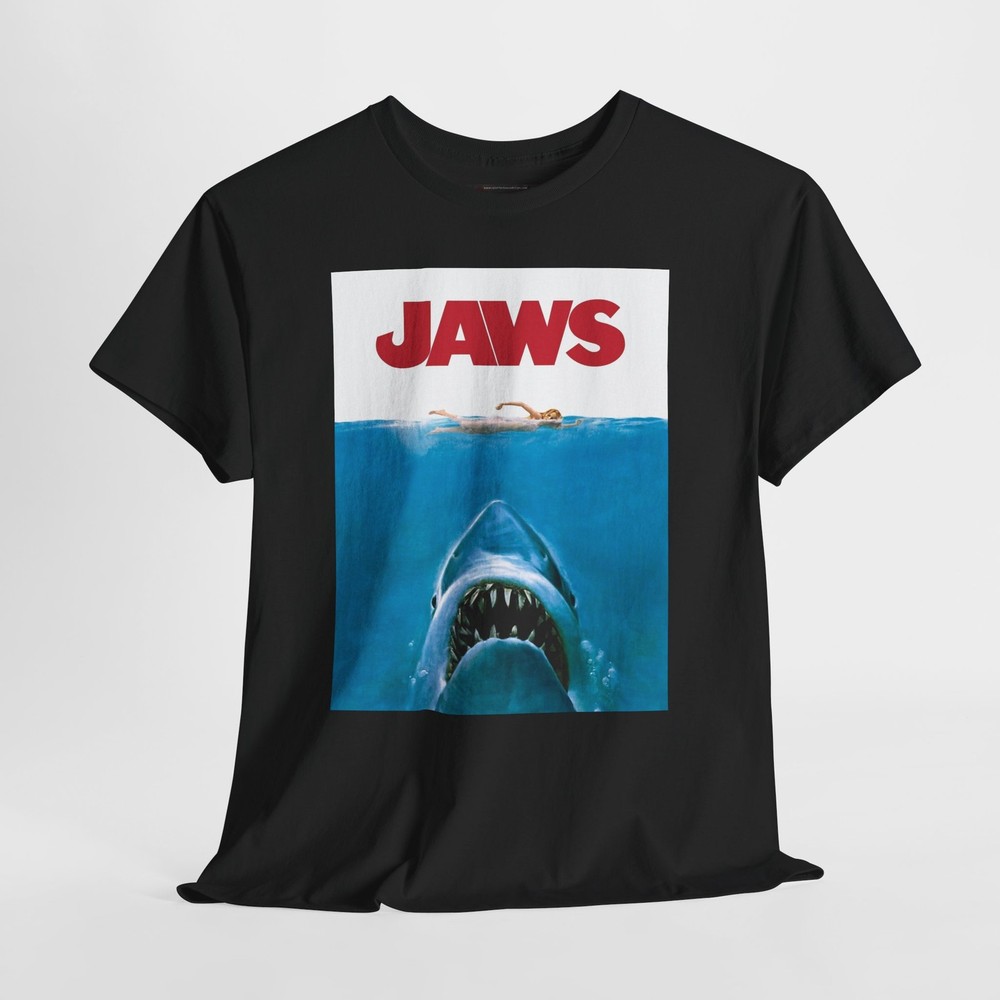 Jaws 1975 Retro Movie Poster Horror Unisex Graphic T-Shirt