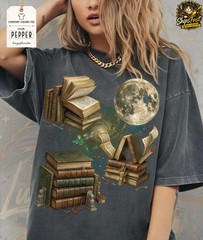 Books Moon Vintage Comfort Tee