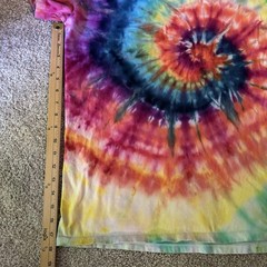 NEW Rainbow Spiral Tie Dye T-Shirt SIZE XL Unisex Ice Dyed Soft Cotton Colorful