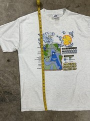 Vintage 90s Eagle Pacific Northwest Weather Map Funny Cartoon Cloud Sun T-Shirt