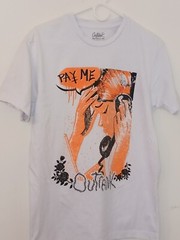OUTRANK “PAY ME, CRYING” Men’s Medium White TSHIRT Orange/Blk Graphic, Money 💰