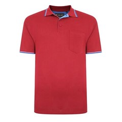 Kam (KBS5400C) Kbs Mens Big Size Tipped Polo Shirt With Pocket in 2XL-8XL