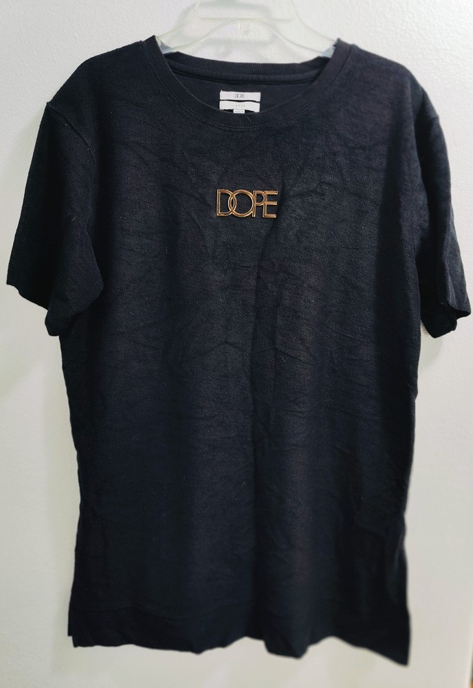 MEN’S 100% AUTHENTIC DOPE T-SHIRT TEXTURED FABRIC SIZE LARGE