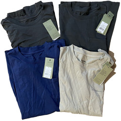 (x4) Goodfellow S Small Short Sleeve Tee Shirt Relaxed Fit Pocket Crew Neck Men