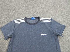 Adidas Shirt Mens Adult Small Blue Logo Crew Casual Outdoors Athletic