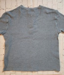Ralph Lauren RRL Henley Shirt Blue M Thermal Long Sleeve