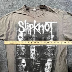 Vintage Bay Island T-Shirt Men’s L Gray Cotton Slipknot Band Graphic Rock Music
