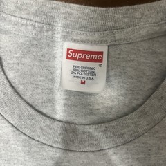 Supreme Gray Box Logo Men’s M Solid Gray Cotton Blend Knit Crew Neck T-Shirt