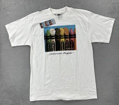 Vtg Tultex Mens XL White Shirt Rene Dickerson Colored People Art Tee 93 NWT 90s
