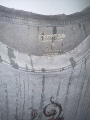 Rare Vintage Express Y2K Size Small Distressed Skull Bejeweled T-Shirt