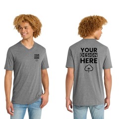 Custom Printed Mens District Perfect Tri V-Neck Tee Gift For Him DT1350 S-3XL