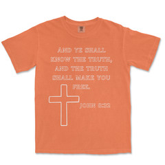 John 8:32 Bible Verse T Shirt Christian Shirts for Men Jesus Shirts for Men