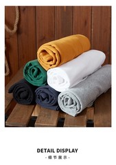 Mens summer fashion white cotton short-sleeved T-shirt pure color