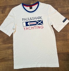 Paul & Shark Yachting T Shirt S Made In Italy White Embroidered Logo Nautical