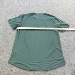 CUTS Henley Shirt Mens Large Green PYCA Pro Stretch Curved Hem Tee Soft Casual