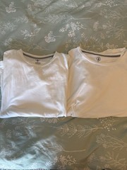 Volcom Lot of 2 Men’s White Solid Logo Crew Neck Short Sleeve T-Shirt L