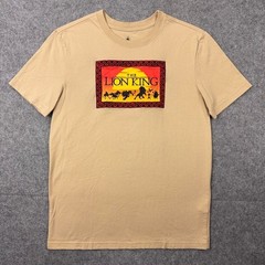 Disney Shirt Mens Small Tan The Lion King Graphic Print Casual Short Sleeve Tee