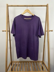 VTG 90s Paper Thin Plum Purple Burnout Worn Blank Bold T-Shirt Size XL
