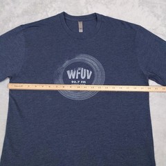 WFUV T-Shirt – 90.7 FM NPR Public Radio NYC – Mens L Blue Political