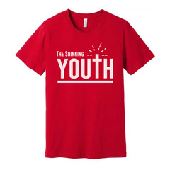 Christian Unisex Youth Tee With Large Typography, Cross Emblem, Sunrise Rays Gra