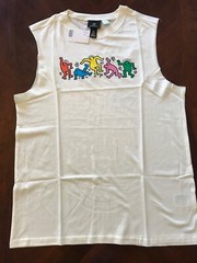 KEITH HARING Licensed Muscle Shirt NEW S, M, L, XL, XXL PRINT ON BOTH SIDES NWT