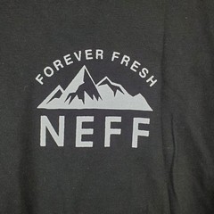 Neff Forever Fresh T Shirt Men Small Black Mountain Graphic Print Cotton Outdoor