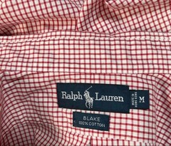 Ralph Lauren BLAKE Gingham Check Shirt M 90s Vintage Used For 14Y+ Japan
