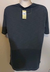 Woolrich Men Ash Grey Woven Casual Short sleeve T-shirt Size L