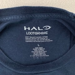 HALO T-Shirt Men Large Navy Mongoose Graphic Tee Loot Crate Microsoft Gamer Nerd