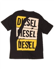 Diesel Mens Graphic T-Shirt Top Medium Black BR14
