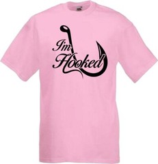 Fishing I’m Hooked Funny Humour Novelty T Shirt Various Colours And Sizes