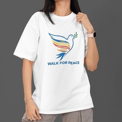 Walk For Peace T-Shirt Dove Hope Love Compassion Graphic Tee Unisex