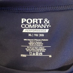 Port & Company Mens Short Sleeve Performance Crew Neck T-Shirt XL Navy Blue