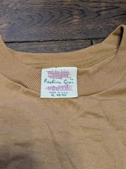 Fashion Gear Blank T-Shirt Men’s XL Brown Short Sleeve Made in USA Single Stitch
