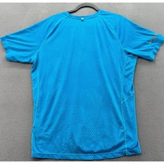 Nike Running Shirt Mens Sz XL Dri-FIT Blue Geometric Triangle Pattern Tee