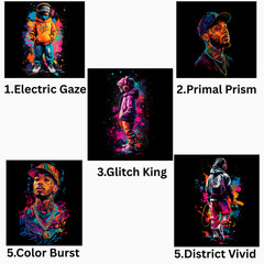 Neon Hip Hop Graphic T-Shirt, Comfort Colors T Shirt, Unisex Streetwear Tee