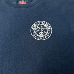 Chris Kyle Frog Foundation Shirt Mens Large Blue Club Red Patriotic Graphic Tee