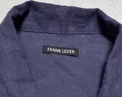 Frank Leder Shacket Mens Small Drawstring Waist 100% Linen Chore Shirt Jacket