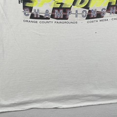 Vintage Speedway Racing Shirt Mens Large White Coors USA Moto Championship 80s