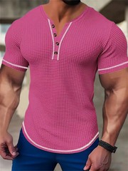 Men’s Muscle V-Neck T Shirt Short Sleeve Shirt Gym Workout Athletic Tee Shirts