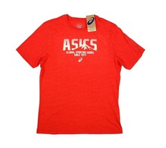 ASICS Shirt Mens Medium Red Global Sporting Goods Logo Graphic Tee Tagless